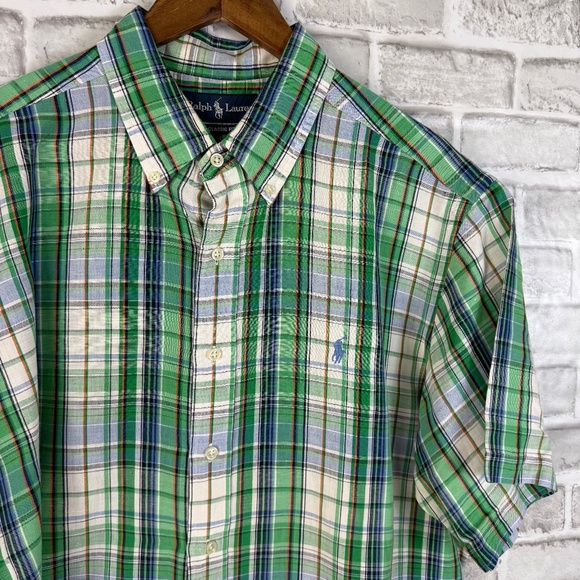 Ralph Lauren Classic Fit Colorful Spring Plaid Lightweight Button Up Shirt XL - Picture 1 of 6